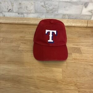 Texas Rangers Red MLB Franchise Fitted Hat Small